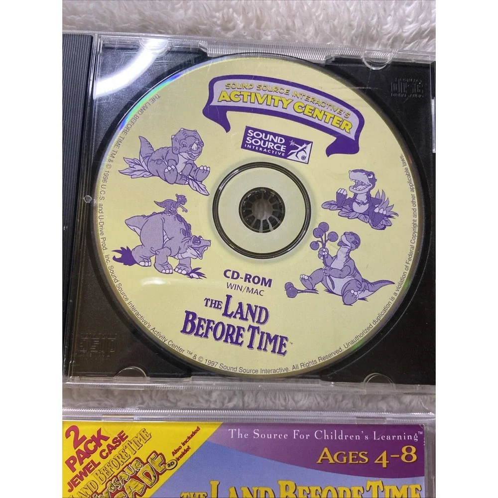 X4 The Land Before Time PC MAC CD ROM Activity Ctr Arcade Kindergarten Adventure
